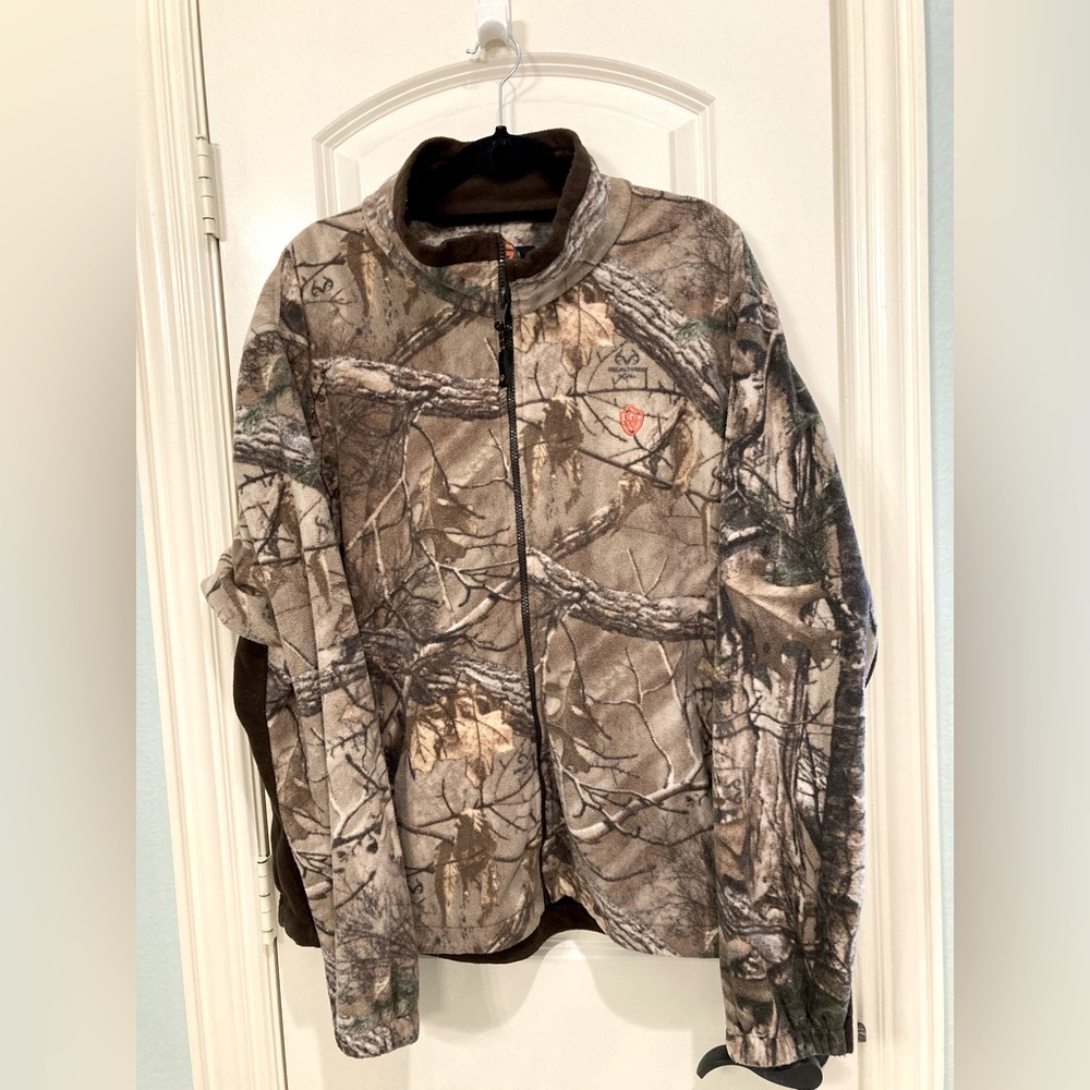 Men’s camo zip up fleece, GAME WINNER size 2XL